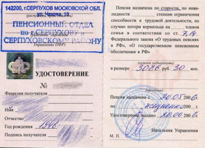 Дети с пенсионным удостоверением за что дают