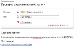 Просроченные налоги по инн найти