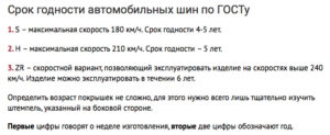 Сроки годности автомобильных шин
