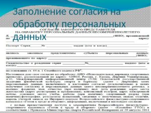 Как заполнить согласие на обработку персональных данных на ребенка