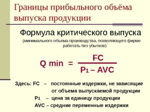 Объем выпуска формула