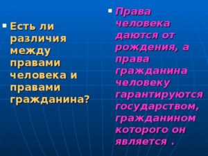Какая разница между гражданином и человеком